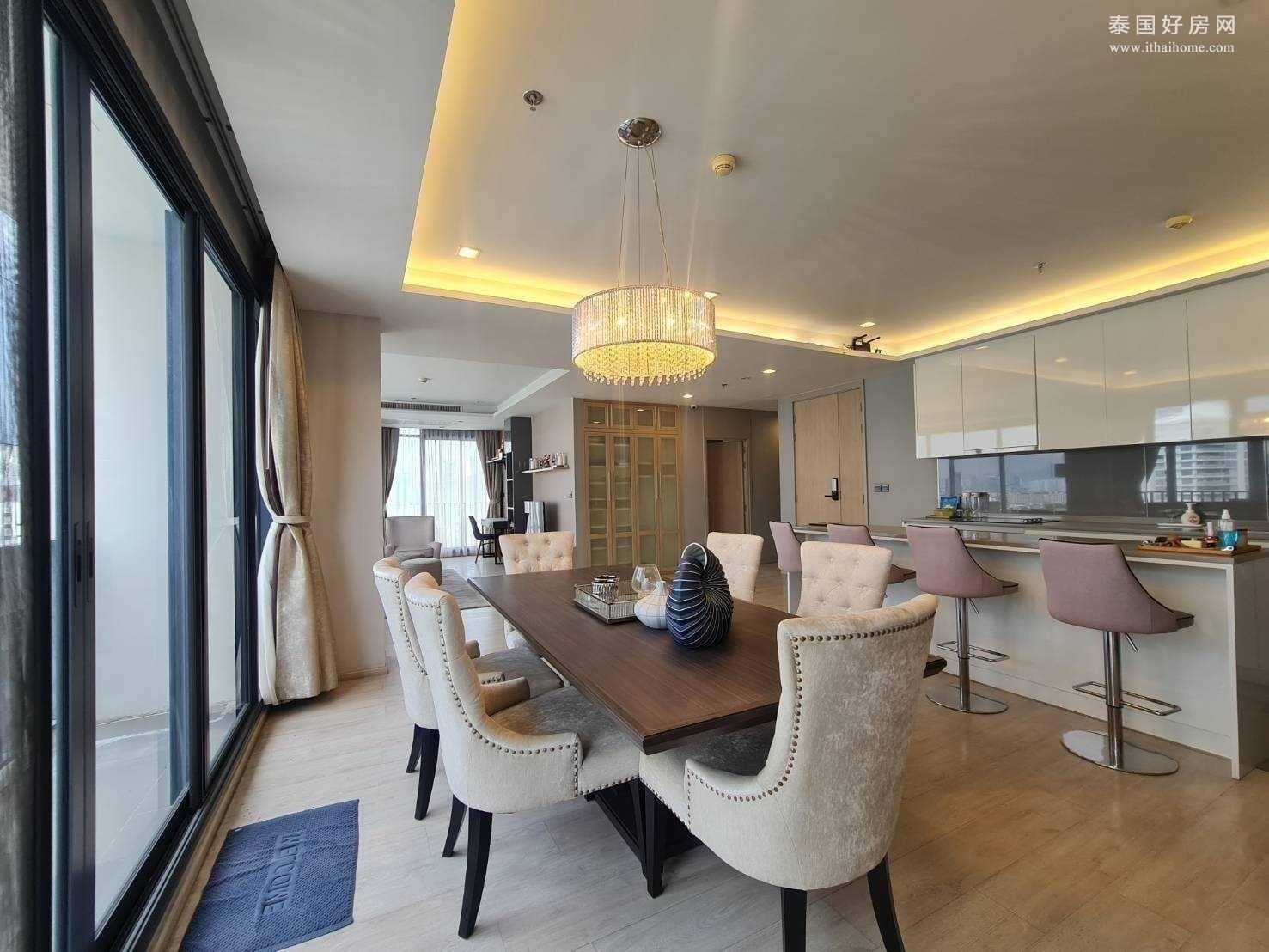 M Thonglor 公寓出售 顶层复式3卧166平米 3500万泰铢