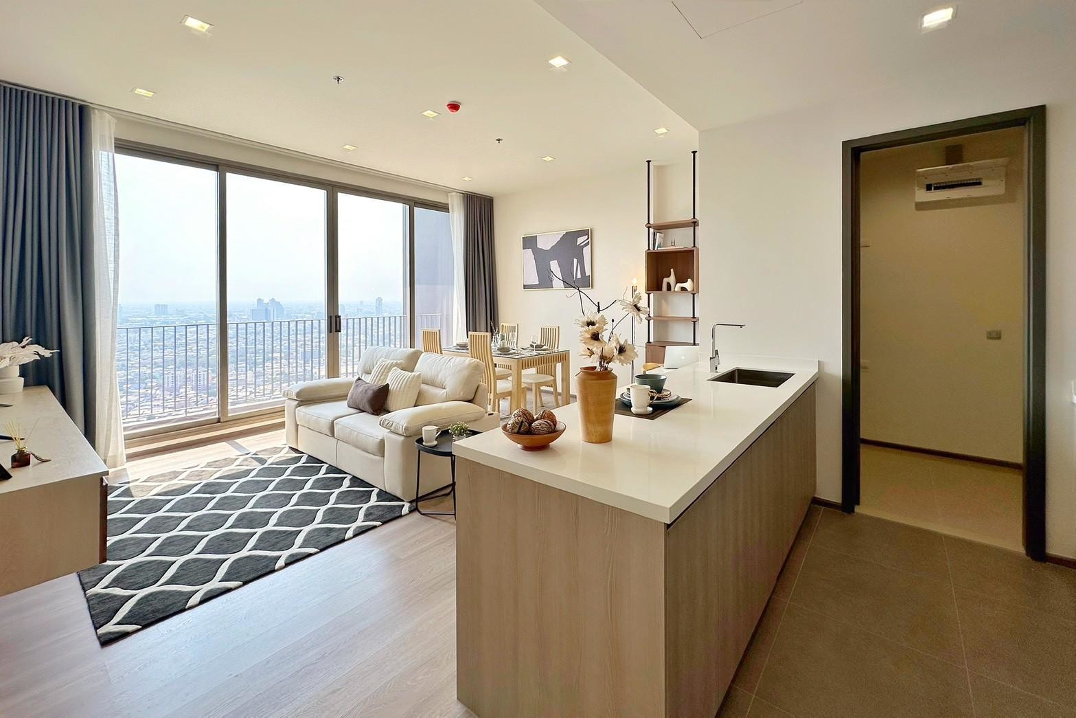 曼柯廉区 | Rhythm Charoenkrung Pavillion 公寓出租 2卧 99平米 95,000泰铢/月