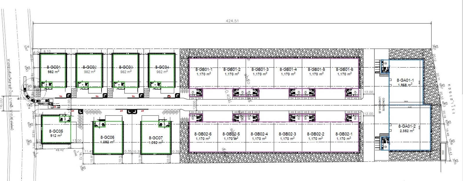 北榄府 |【普通区】Theparak — Bang Sao Thong 工厂出租 面积起982~2,352平方米 每平米180泰铢/月