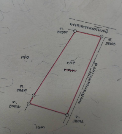 佛统府 | Mueang Nakhon Pathom，土地临两条道路出售 18莱 整块1.2亿泰铢