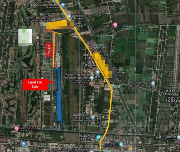 佛统府 |【黄色区】Mahidol-Salaya区域 空土地出售 39-2-80.2莱 整块179,419,448泰铢