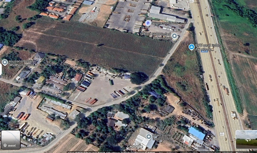 春武里府 | 是拉差县工业用地出售【紫色土地】 22.56莱 950万泰铢/莱