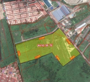 Wat Sophanaram Road - Samutsakhon 黄色区域土地出售 58,168平米 3.96亿泰铢