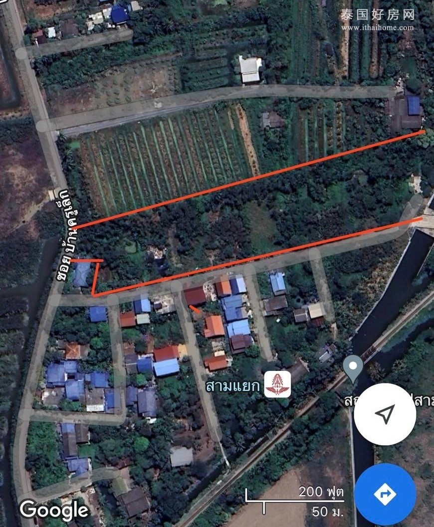 曼谷-曼坤天区 | Rama II 绿色区域土地出租 10,000平米 20,000泰铢/月