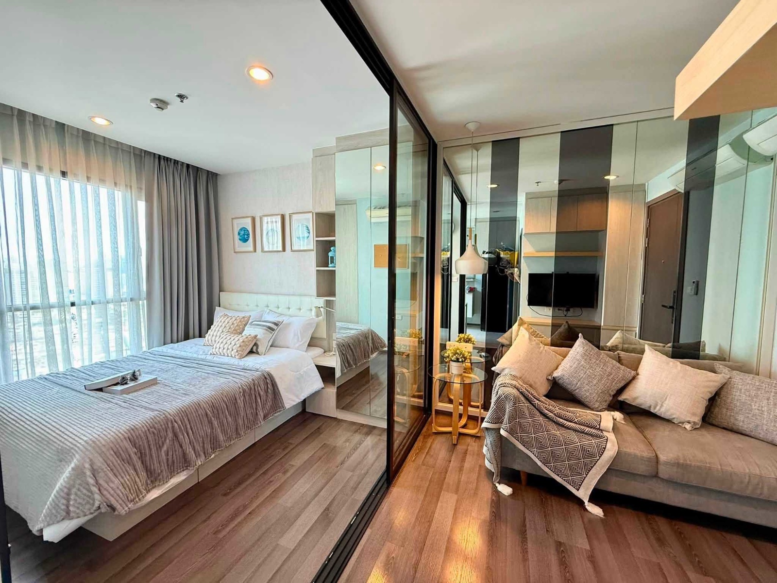 曼谷 瓦达那区 | The Base Park West Sukhumvit 77公寓出租 1卧27平方米 租金15,000泰铢/月